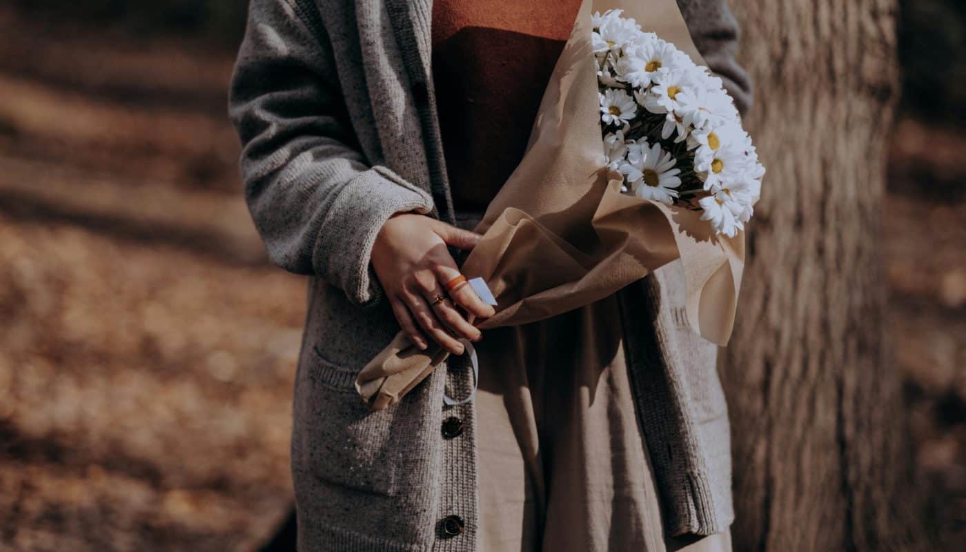 Bouquet de fleurs en papier fait main