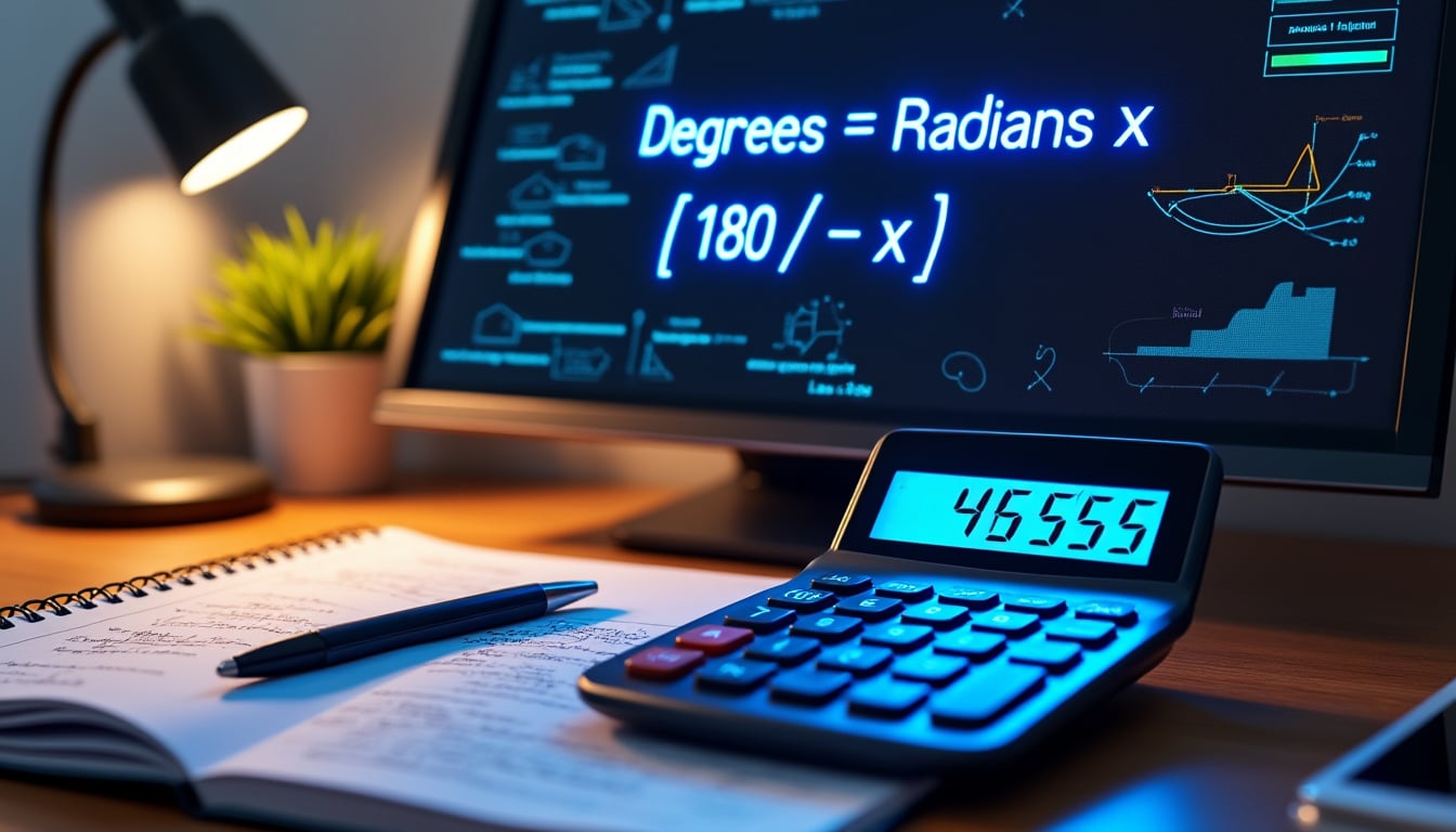 découvrez comment convertir facilement des radians en degrés grâce à notre guide complet. apprenez la formule de conversion et utilisez notre calculatrice en ligne pour des résultats rapides et précis. idéal pour les étudiants et les professionnels!